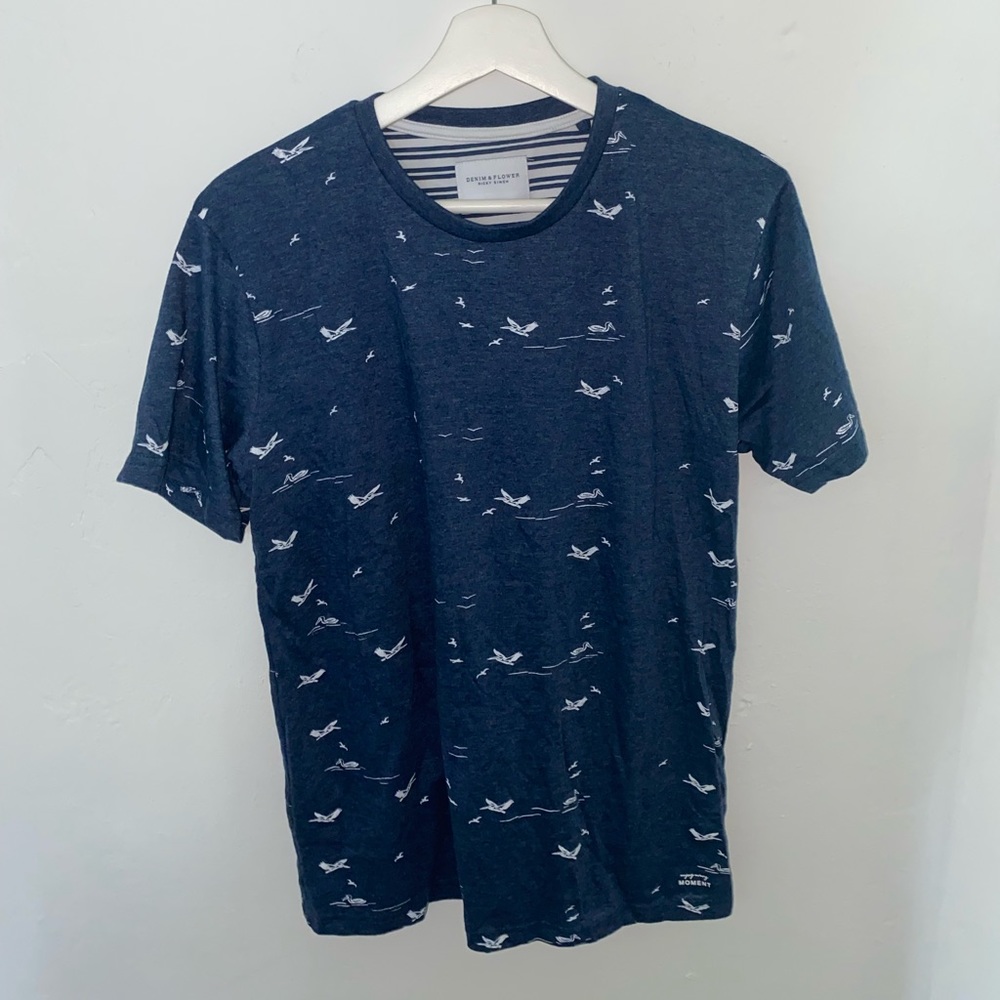 Denim & Flower Stork T-Shirt